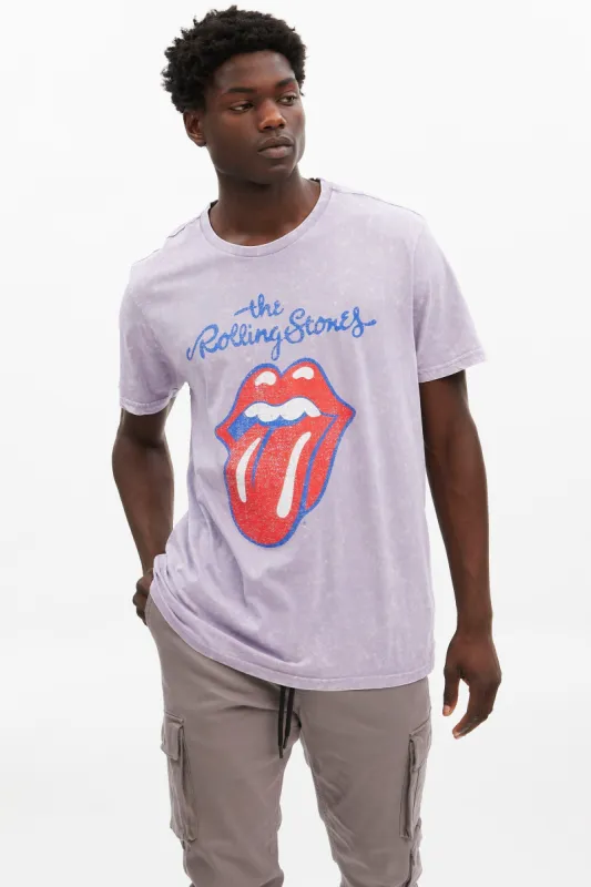 The Rolling Stones Graphic Acid Wash Tee sold by Bluenotes
