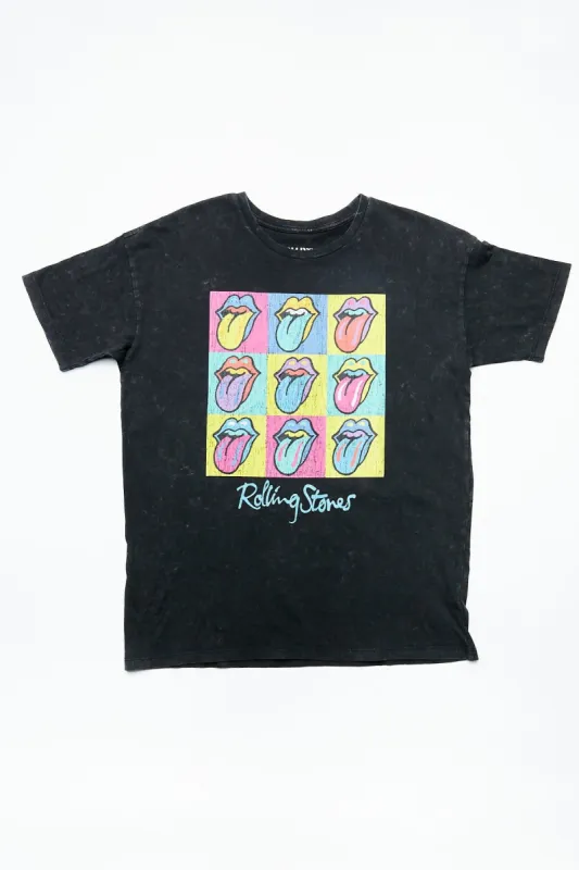 The Rolling Stones Pop Art Graphic Oversized Tee sold by Bluenotes