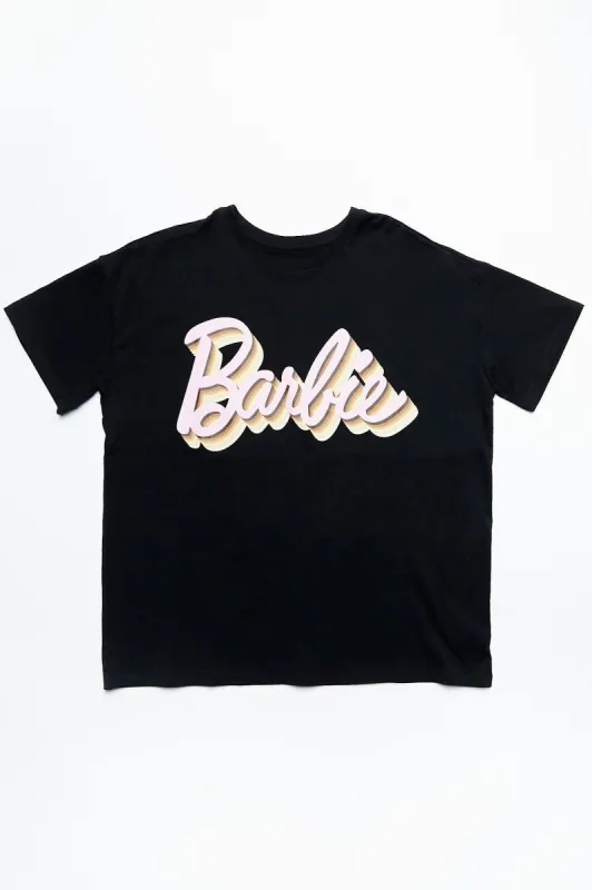 Barbie Logo Graphic Boyfriend Tee made by Bluenotes
