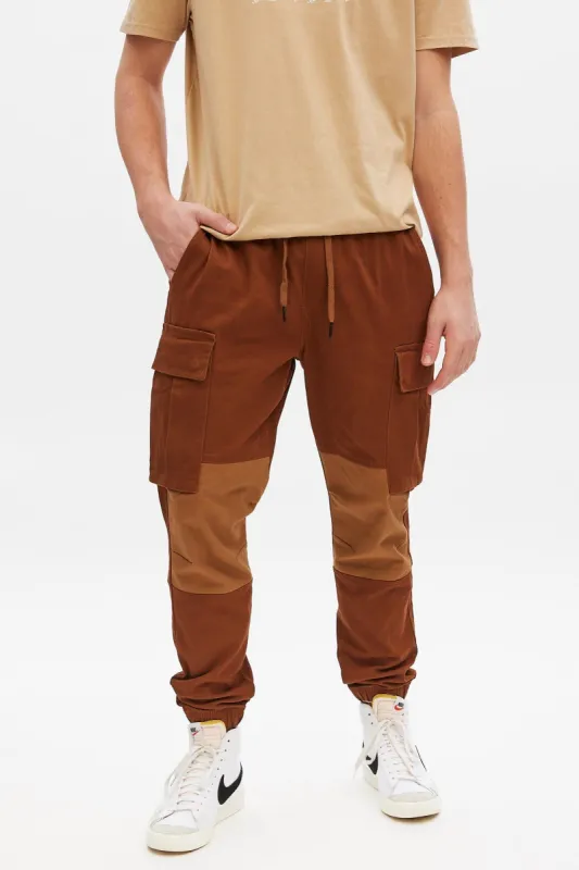 AERO Colour Block Cargo Jogger sold by Bluenotes
