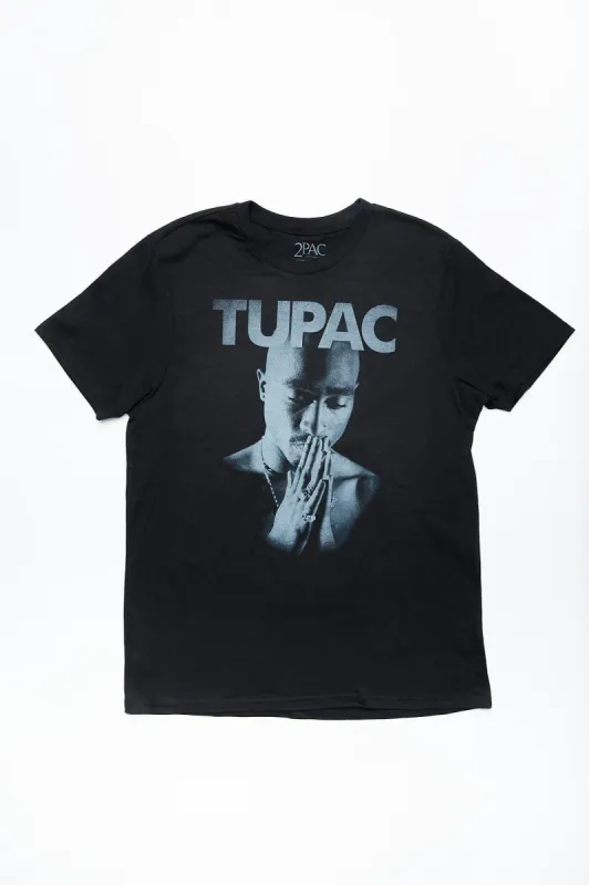 Tupac Praying Hands Graphic Tee sold by Bluenotes