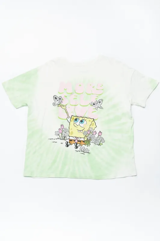 SpongeBob Graphic Tie Dye Boyfriend Tee sold by Bluenotes