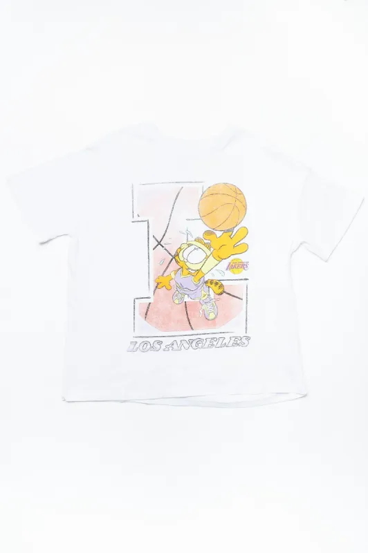 LA Lakers Garfield Graphic Boyfriend Tee sold by Bluenotes