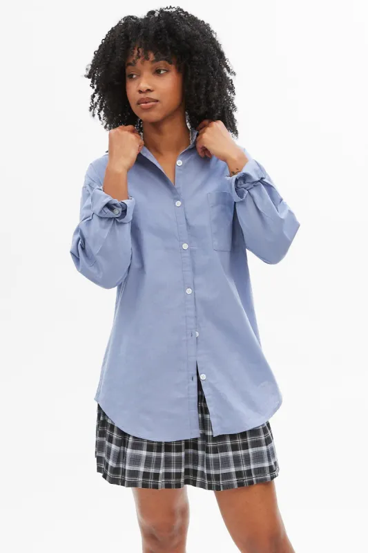 AERO Poplin Button-Up Oversized Shirt sold by Bluenotes