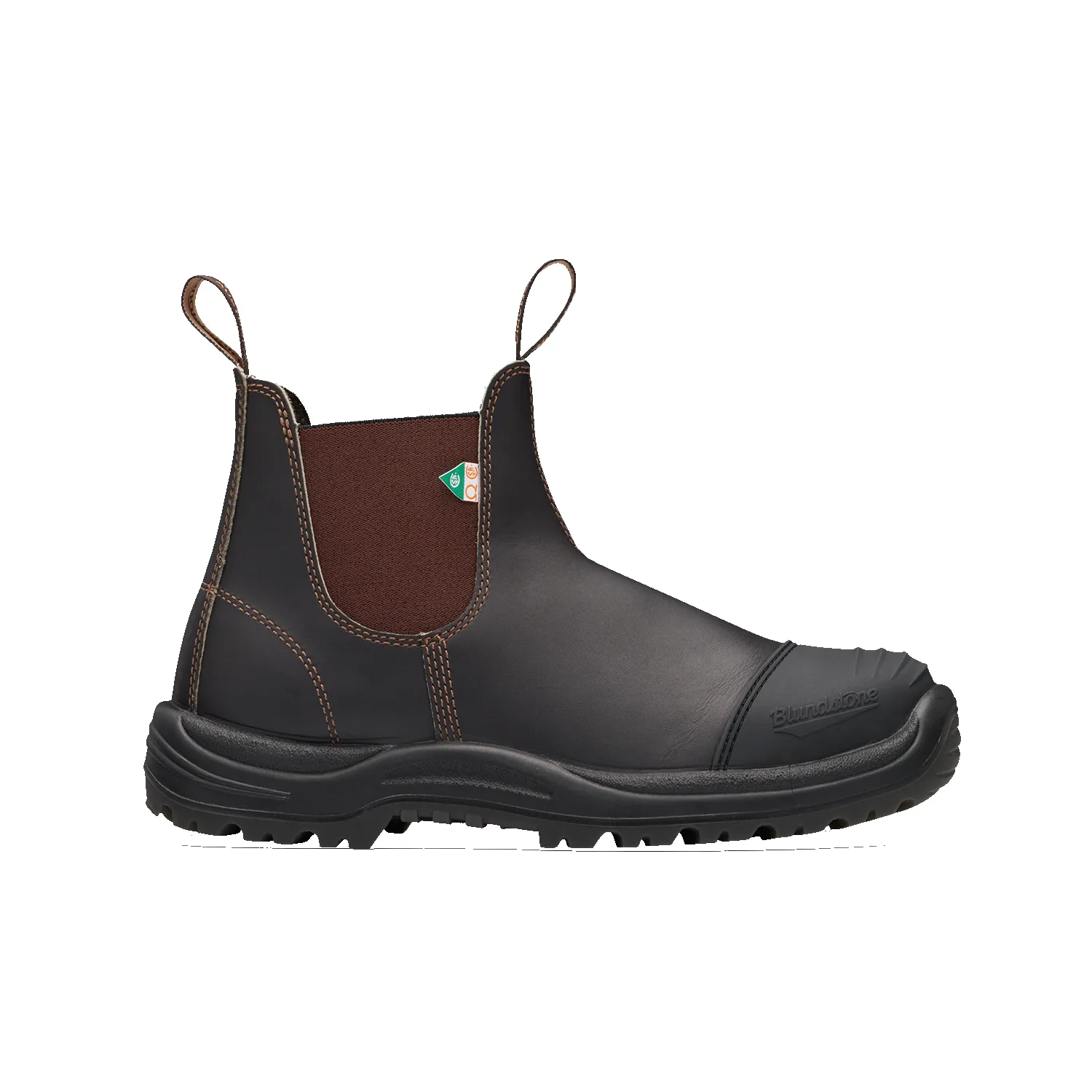 Blundstone 167 - Work & Safety Boot Rubber Toe Cap Stout Brown sold by Blundstone