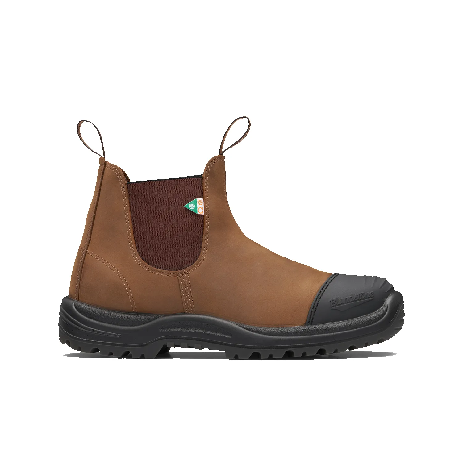 Blundstone 169 - Work & Safety Boot Rubber Toe Cap Saddle Brown sold by Blundstone