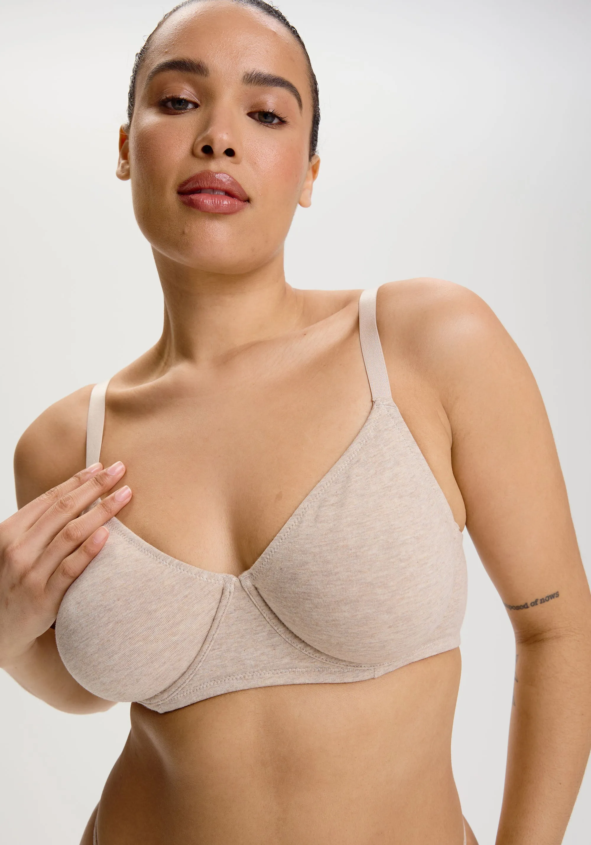 the cotton unlined molded bra sold by Blush