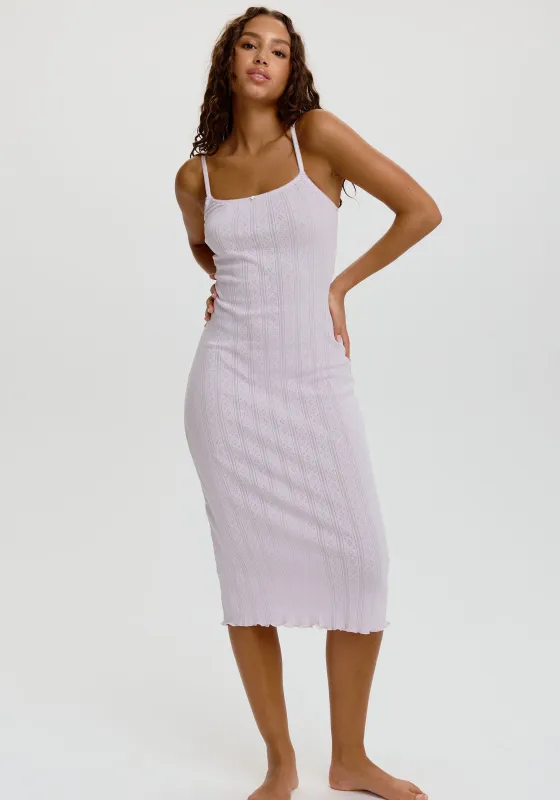 dream cotton pointelle midi dress sold by Blush