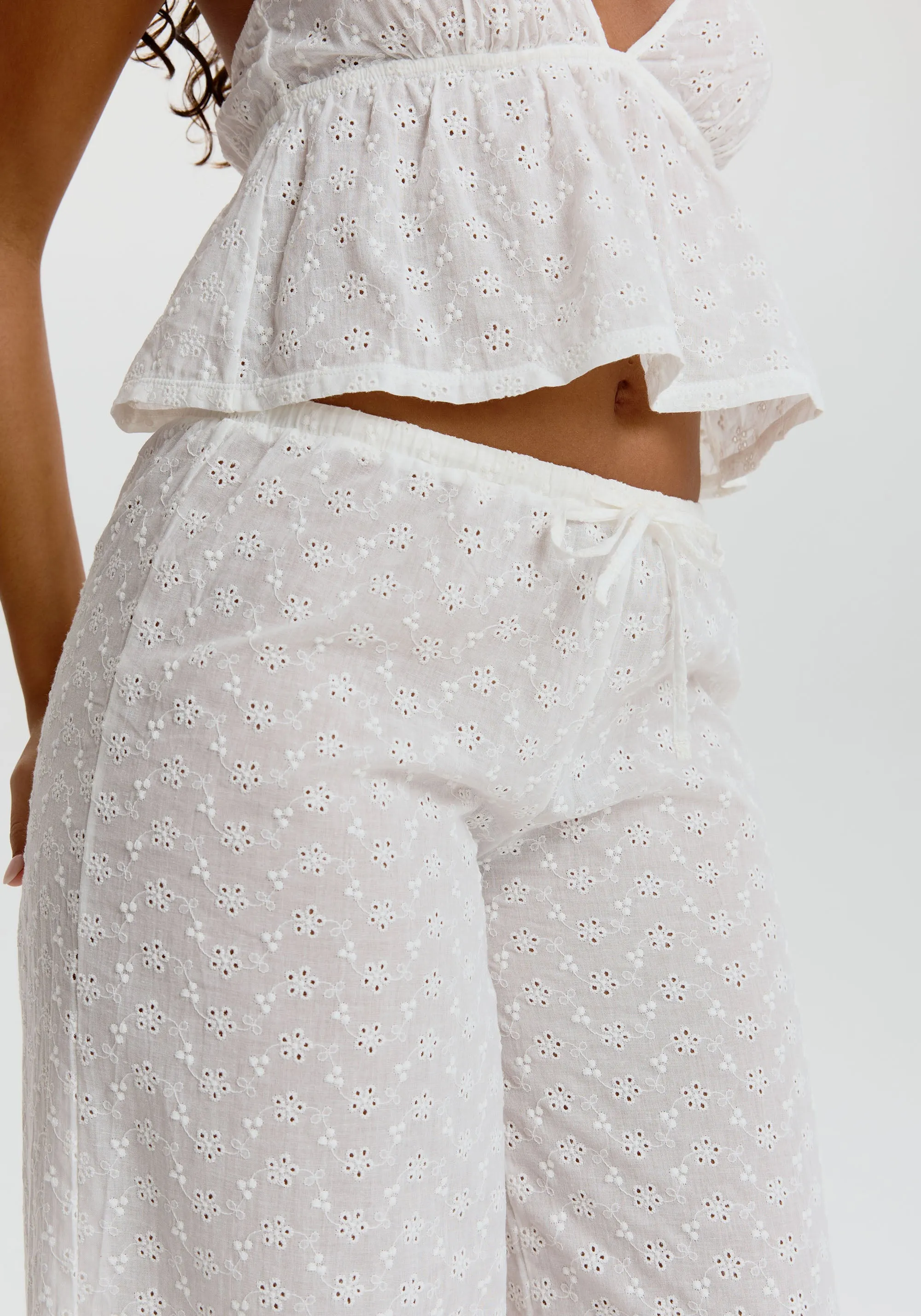 wander embroidered eyelet pant sold by Blush product image thumbnail 2