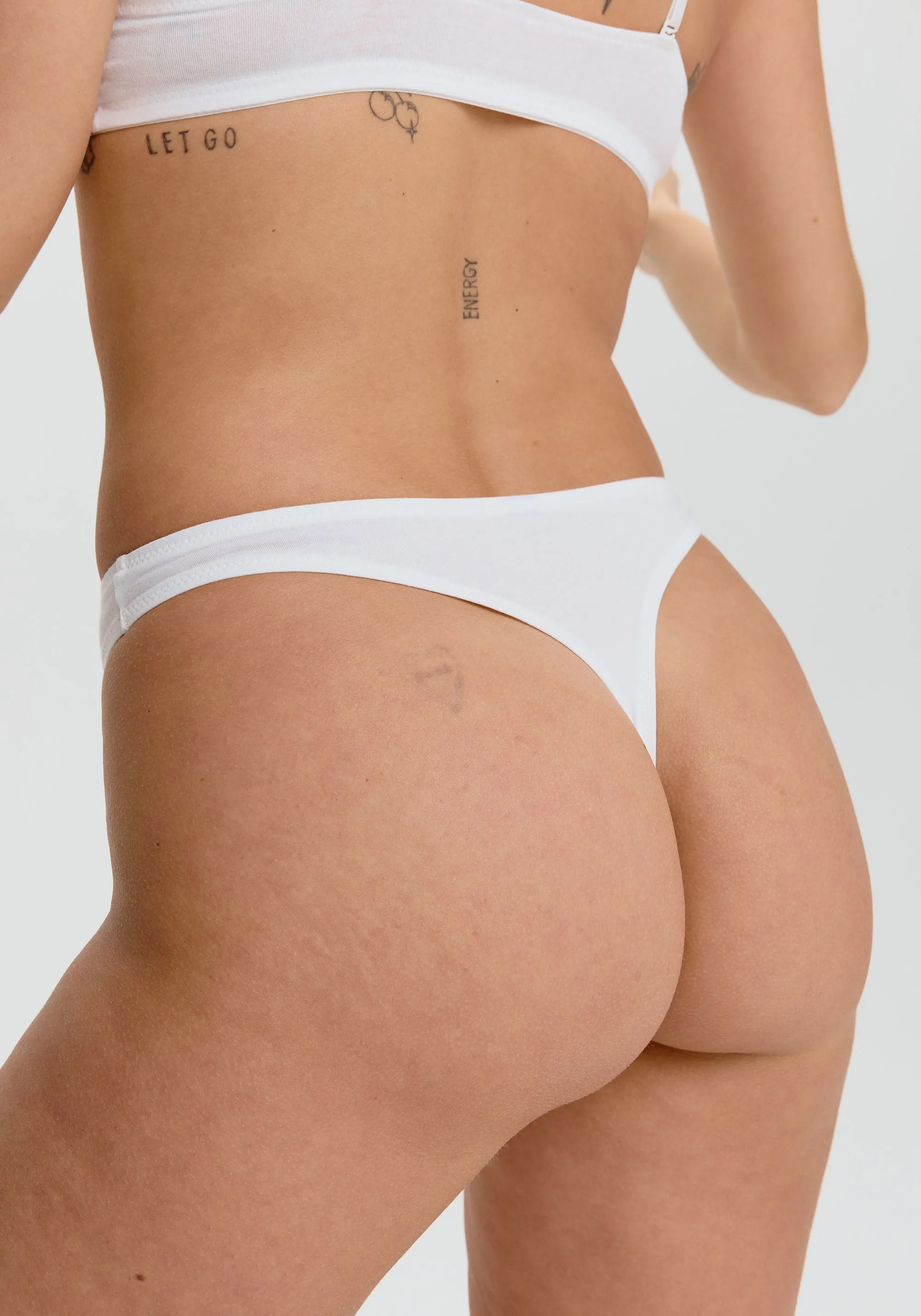 the cotton high leg thong sold by Blush