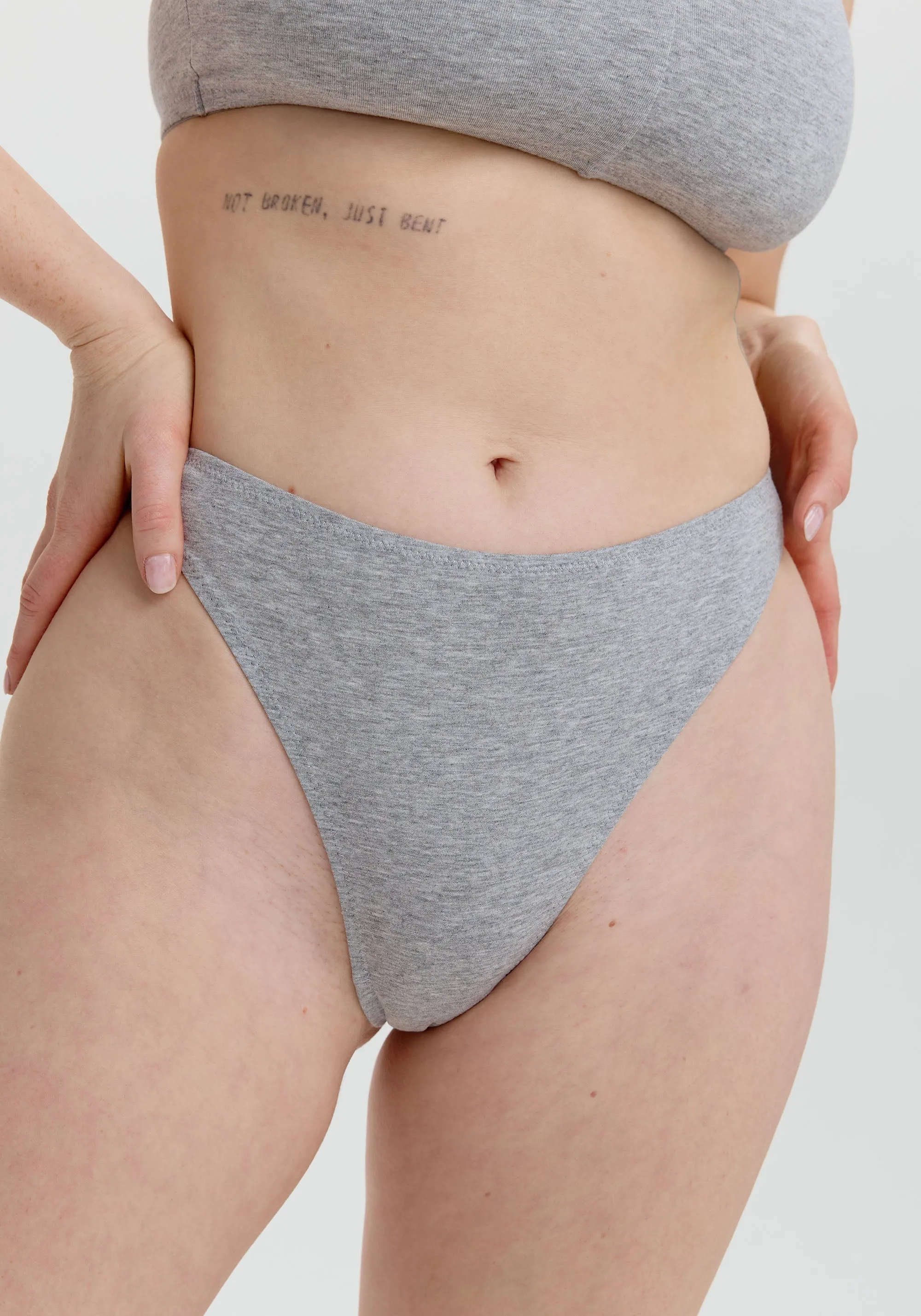 the cotton high leg thong sold by Blush product image thumbnail 4