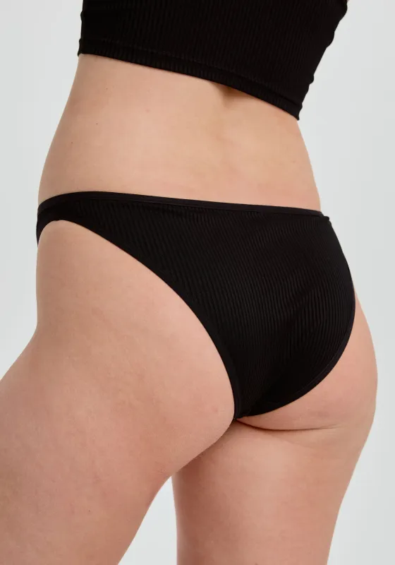 the rib high leg bikini sold by Blush