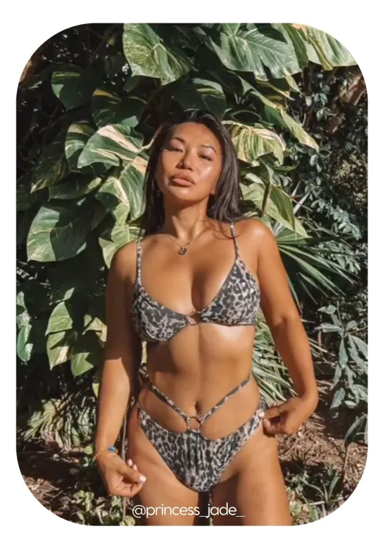 promo block satic - beach babes - glow - leopard - princess jade sold by Blush