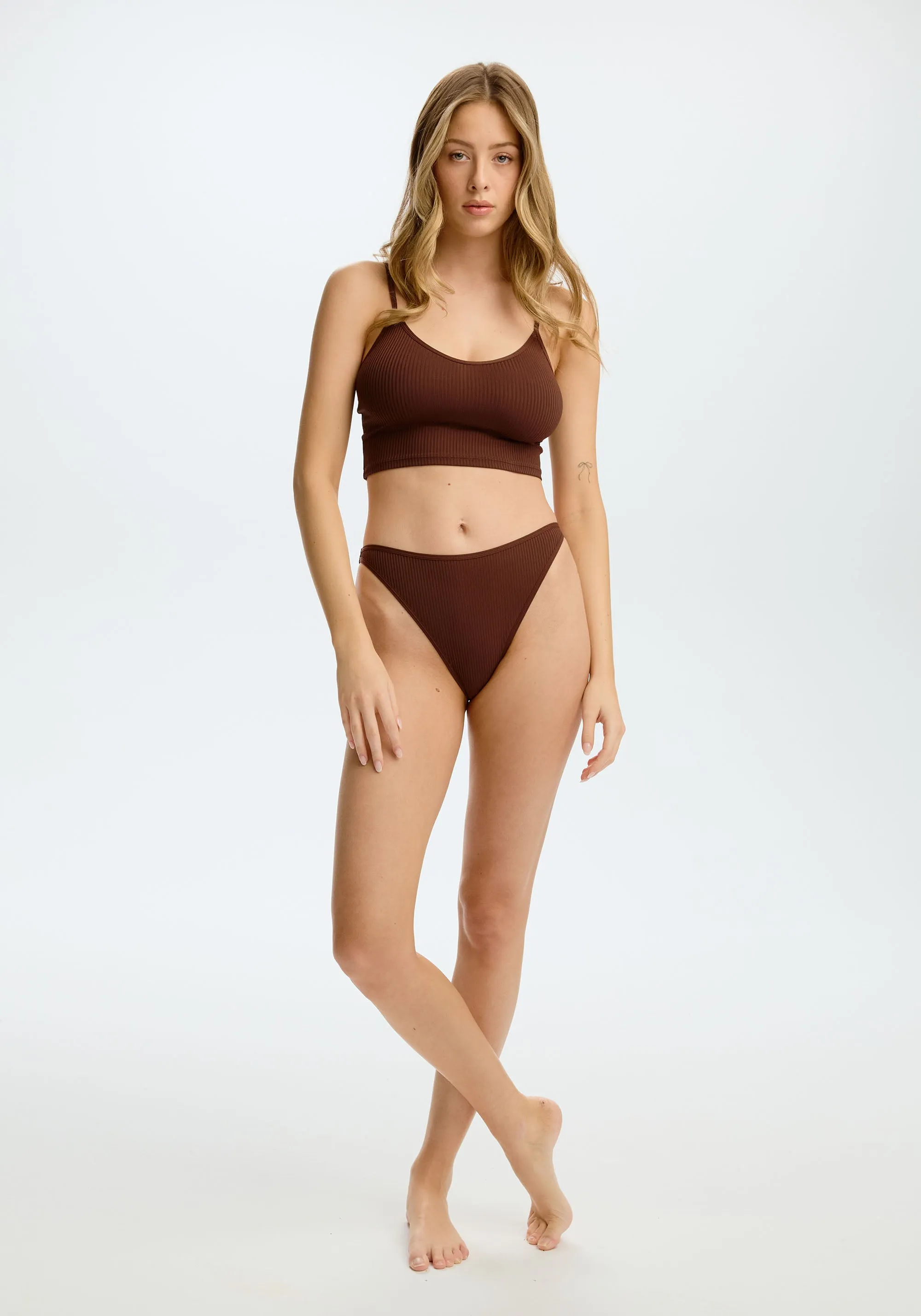the rib high leg bikini sold by Blush product image thumbnail 5