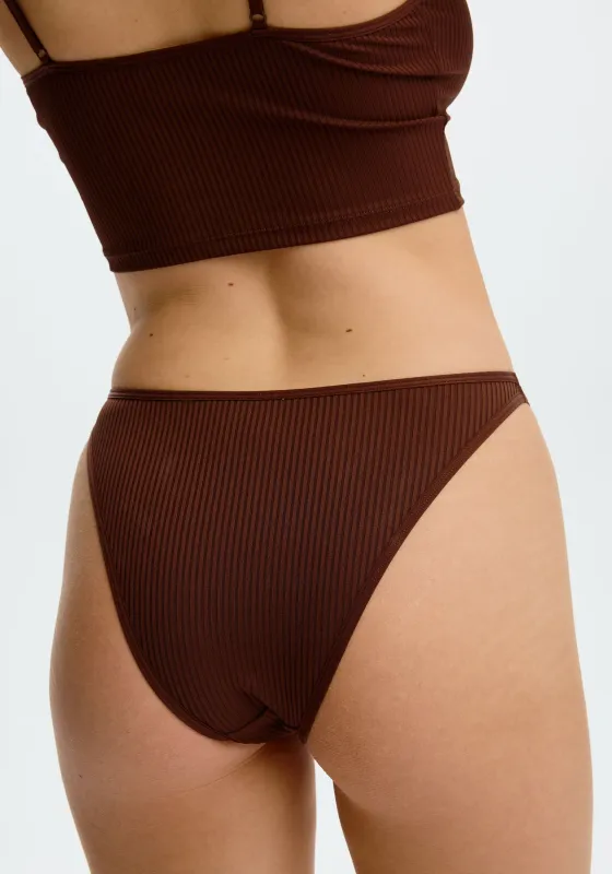 the rib high leg bikini made by Blush