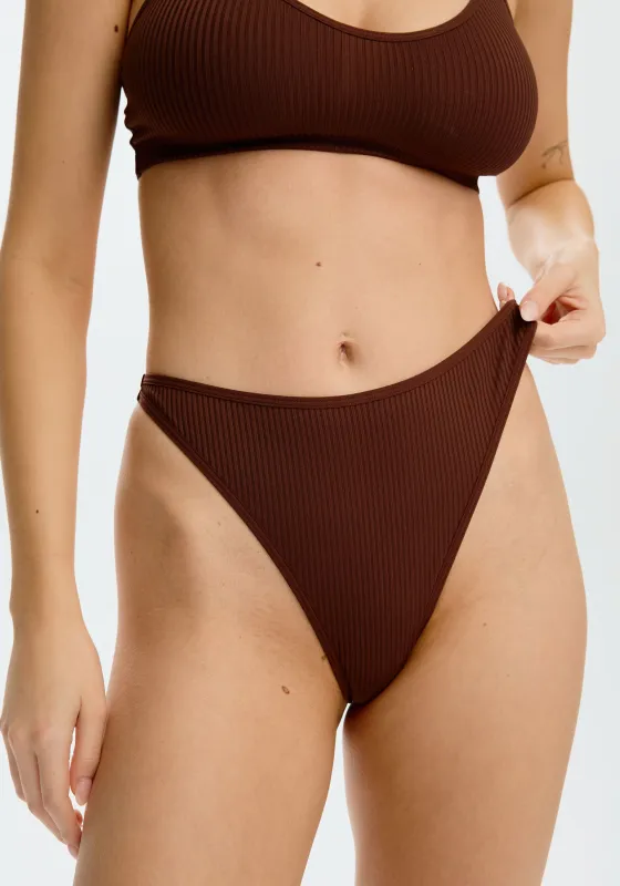 the rib high leg thong made by Blush