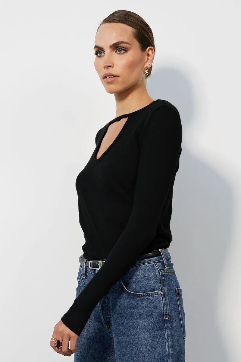 FRONT KEYHOLE TEE sold by bobi product image thumbnail 2