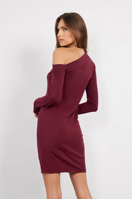 ONE SHOULDER LONG SLEEVE DRESS sold by bobi