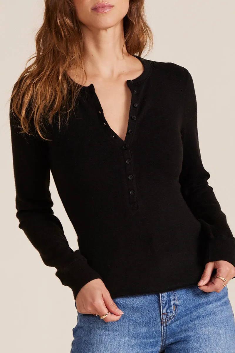 LONG SLEEVE SLIM BUTTON PLACKET TEE sold by bobi product image thumbnail 3