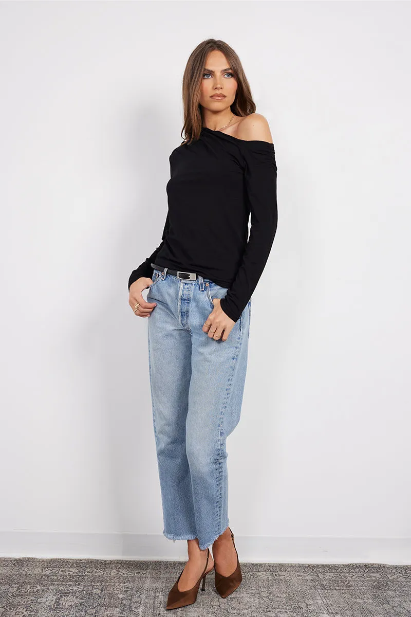 ONE SHOUDLER LONG SLEEVE TOP sold by bobi product image thumbnail 3