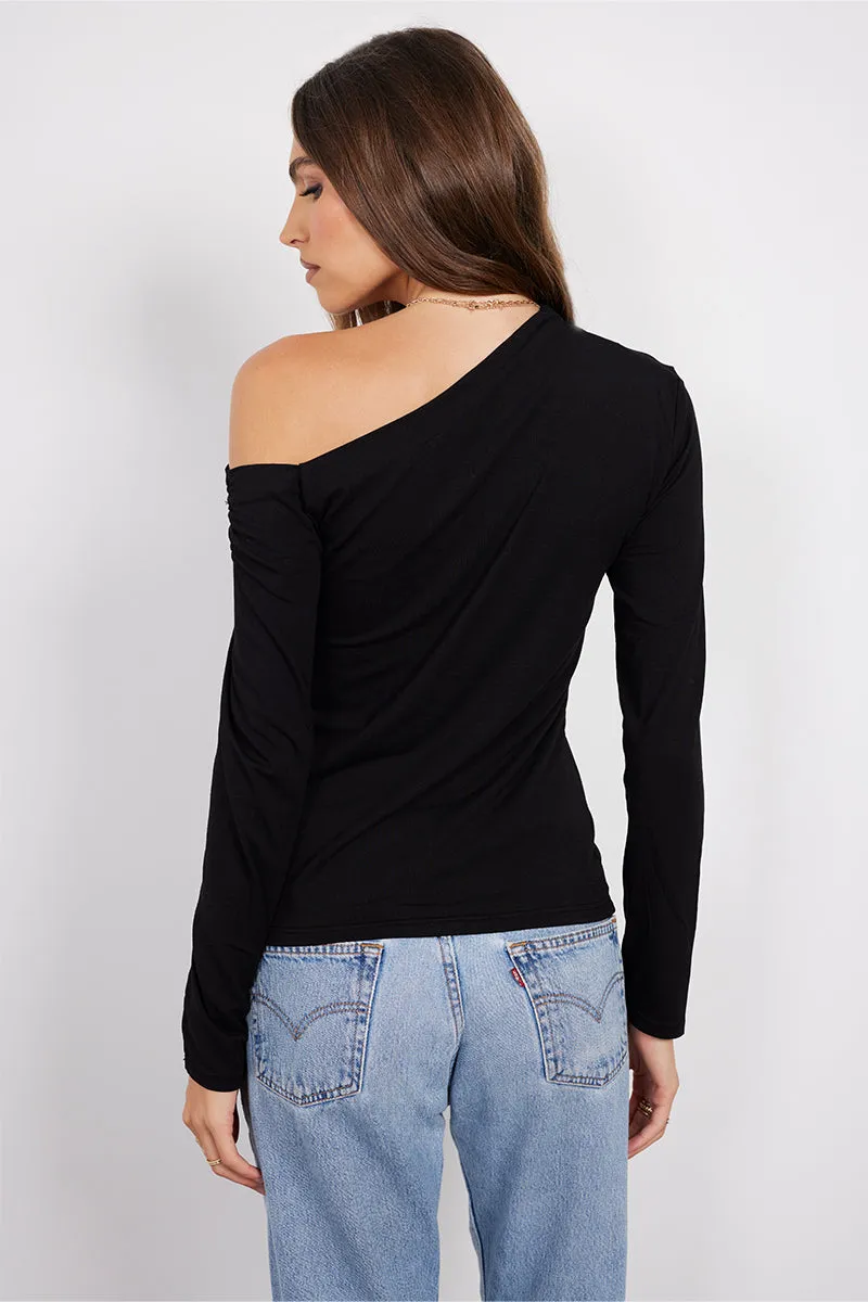 ONE SHOUDLER LONG SLEEVE TOP sold by bobi product image thumbnail 2