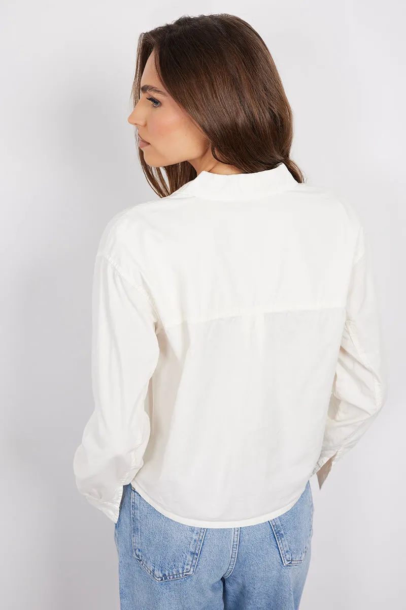CROP BOXY LONG SLEEVE BUTTON FRONT sold by bobi product image thumbnail 3
