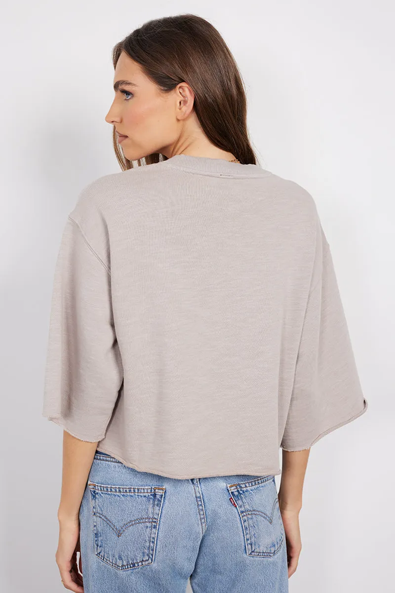 DROP SHOULDER CROP SHORT SLEEVE sold by bobi product image thumbnail 3