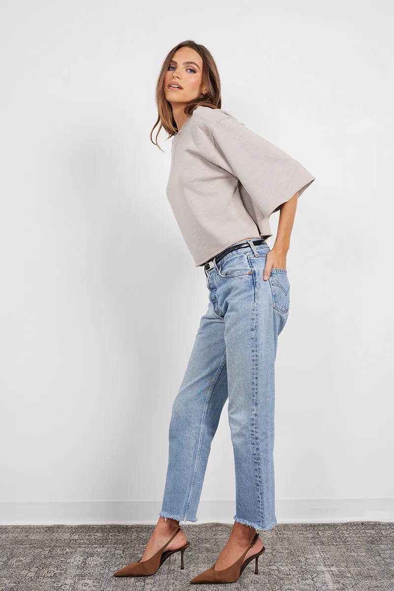 DROP SHOULDER CROP SHORT SLEEVE sold by bobi product image thumbnail 4