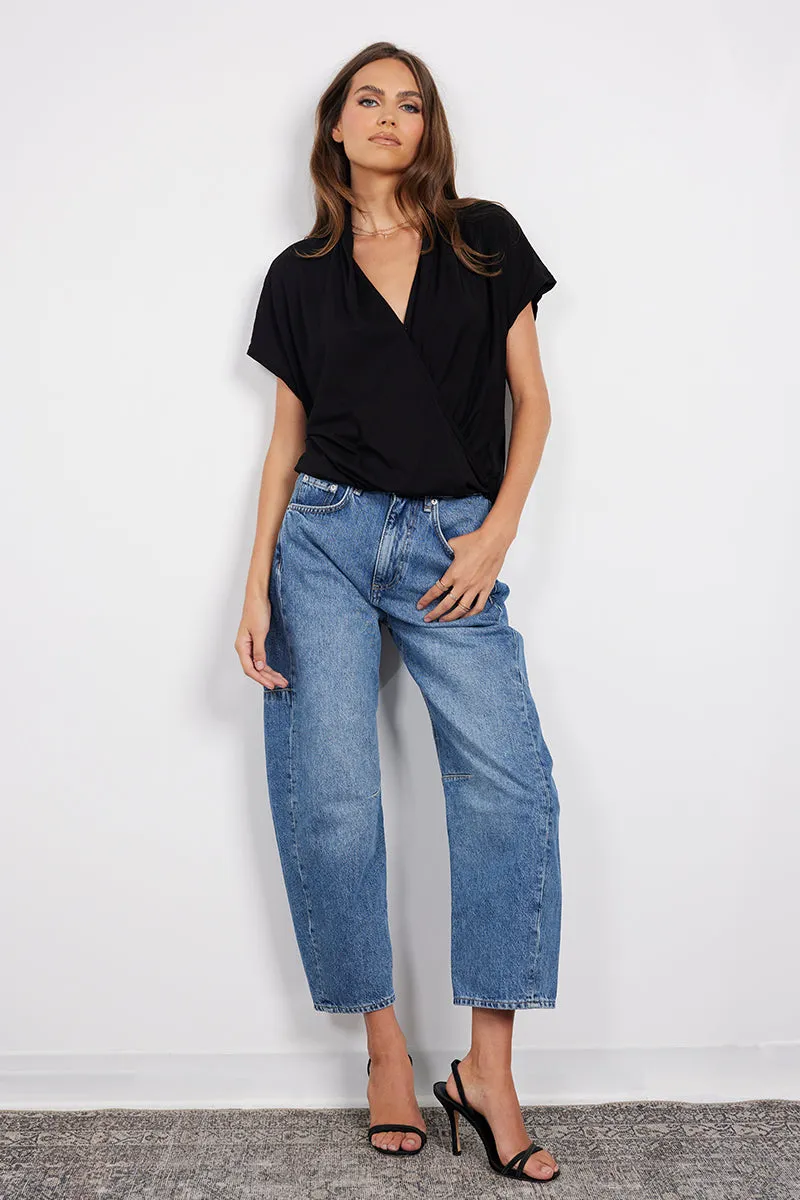 SURPLICE DROP SHOULDER TEE sold by bobi product image thumbnail 3