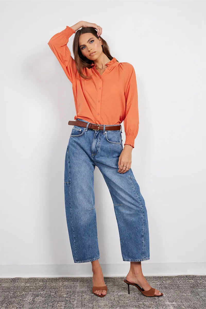 RAGLAN BUTTON-UP SMOCK SLEEVE sold by bobi