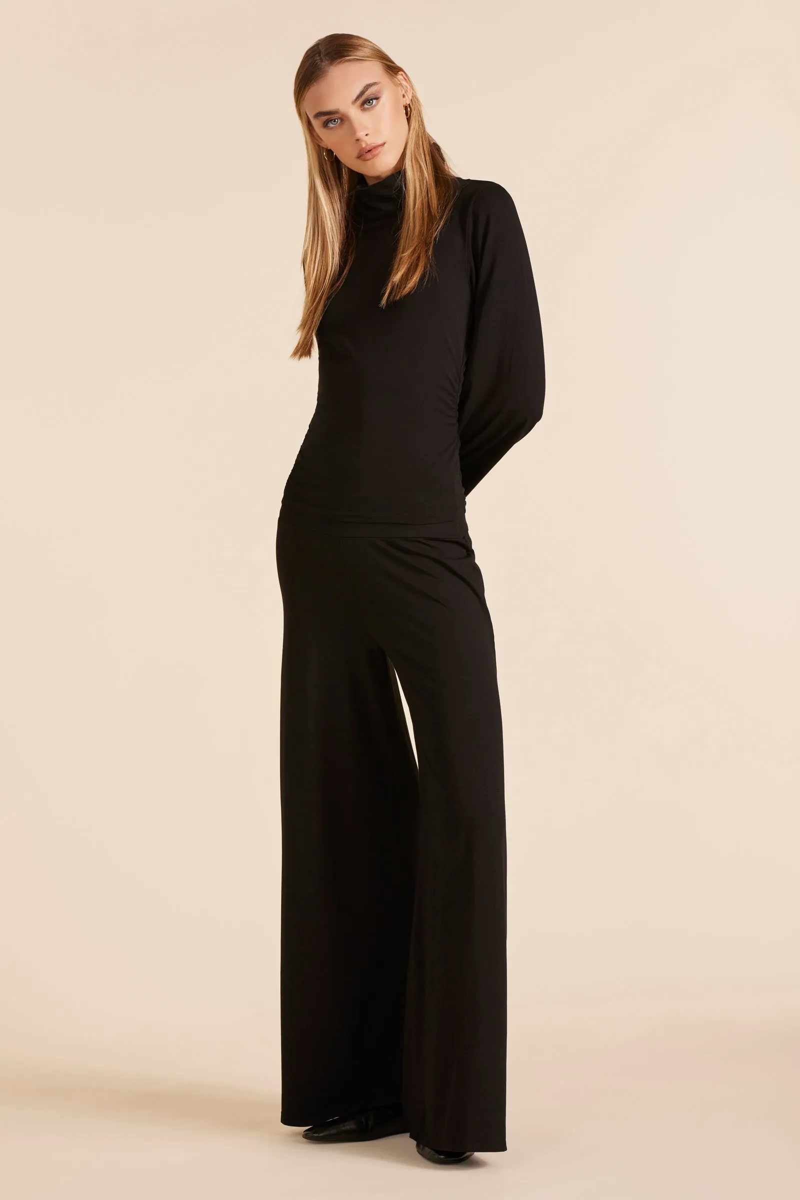 WIDE LEG DRAPED MODAL JERSEY PANT sold by bobi product image thumbnail 4