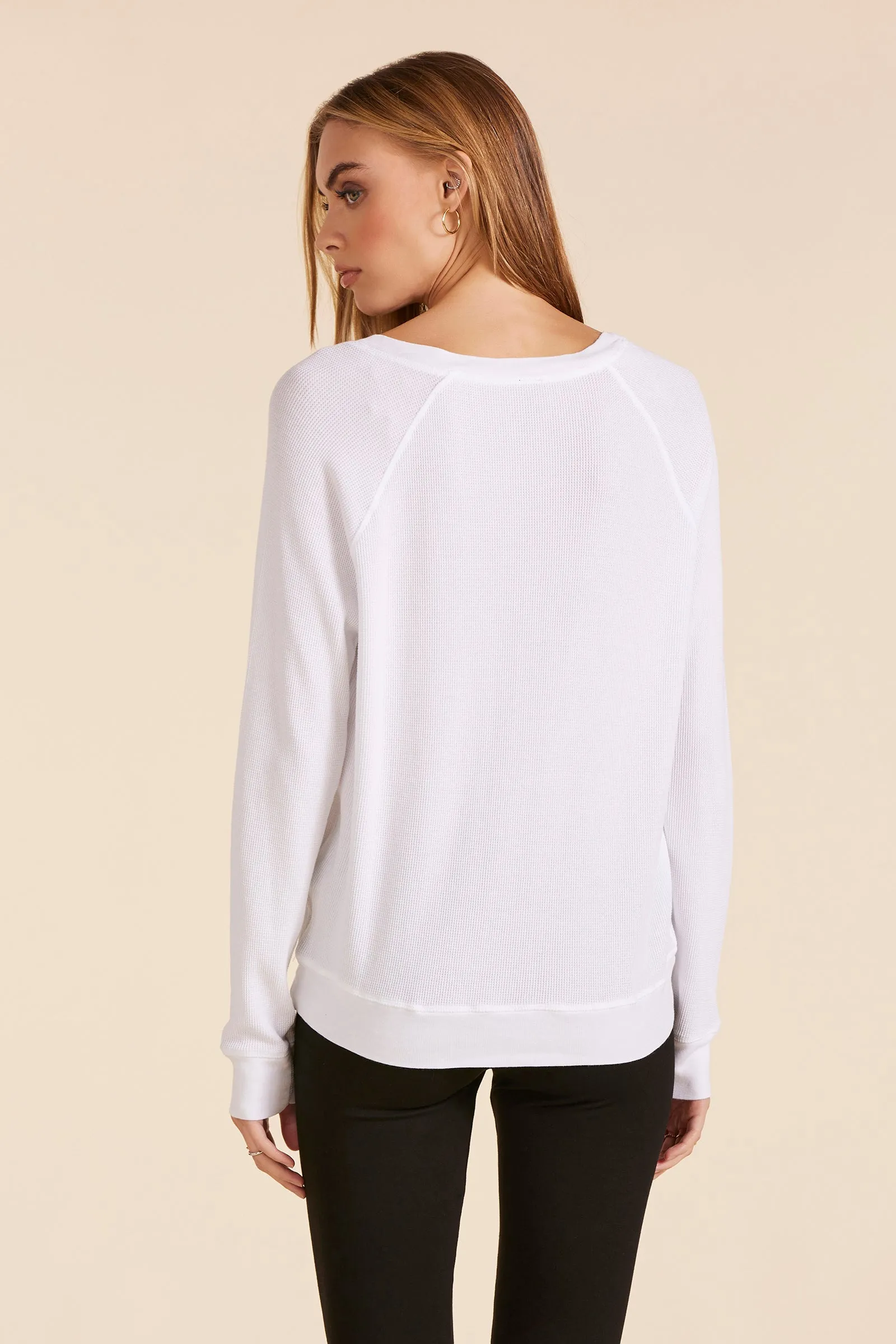 V-NECK BOYFRIEND LONG SLEEVE TOP sold by bobi product image thumbnail 4