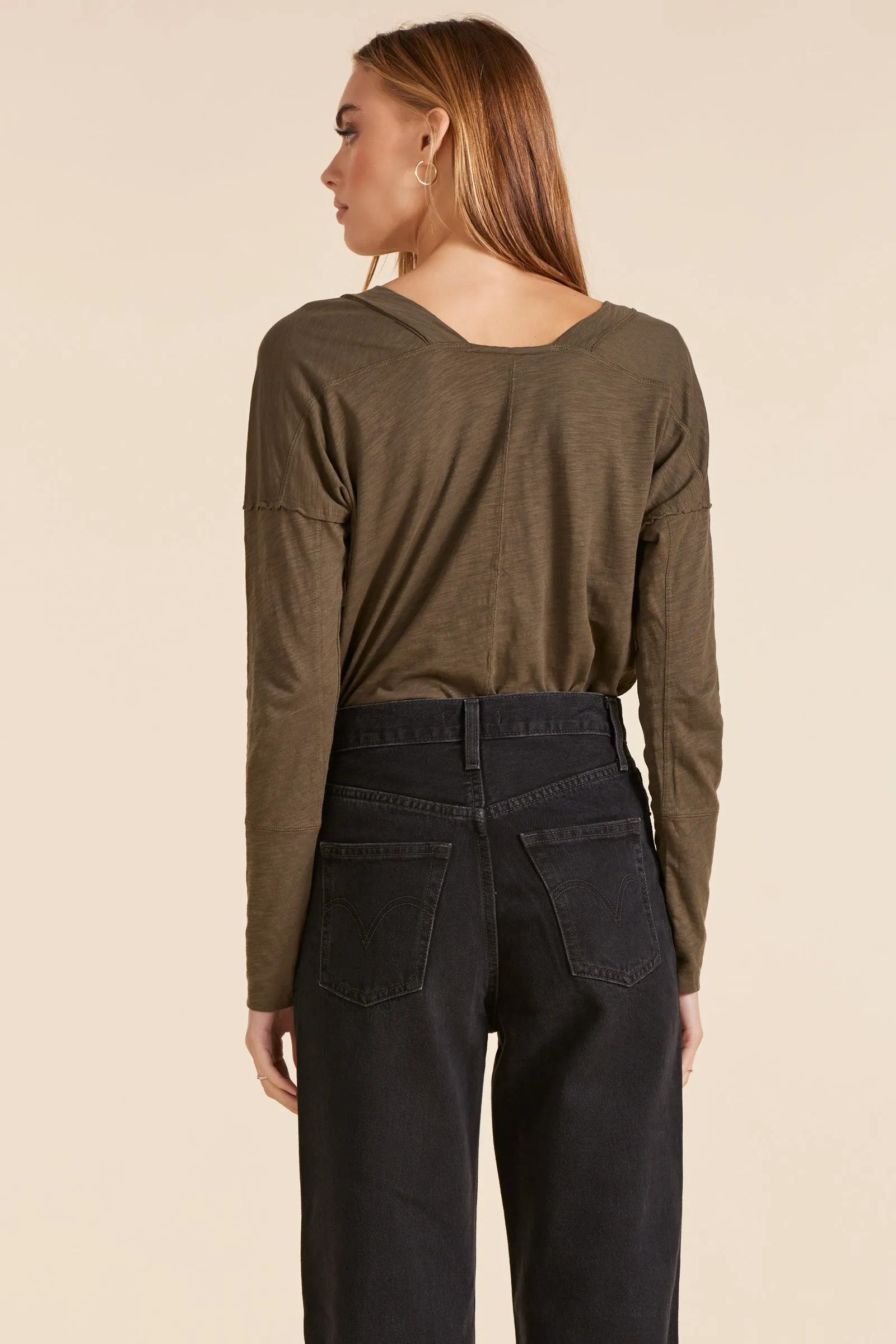 DROP SHOULDER LONG SLEEVE TEE sold by bobi product image thumbnail 3