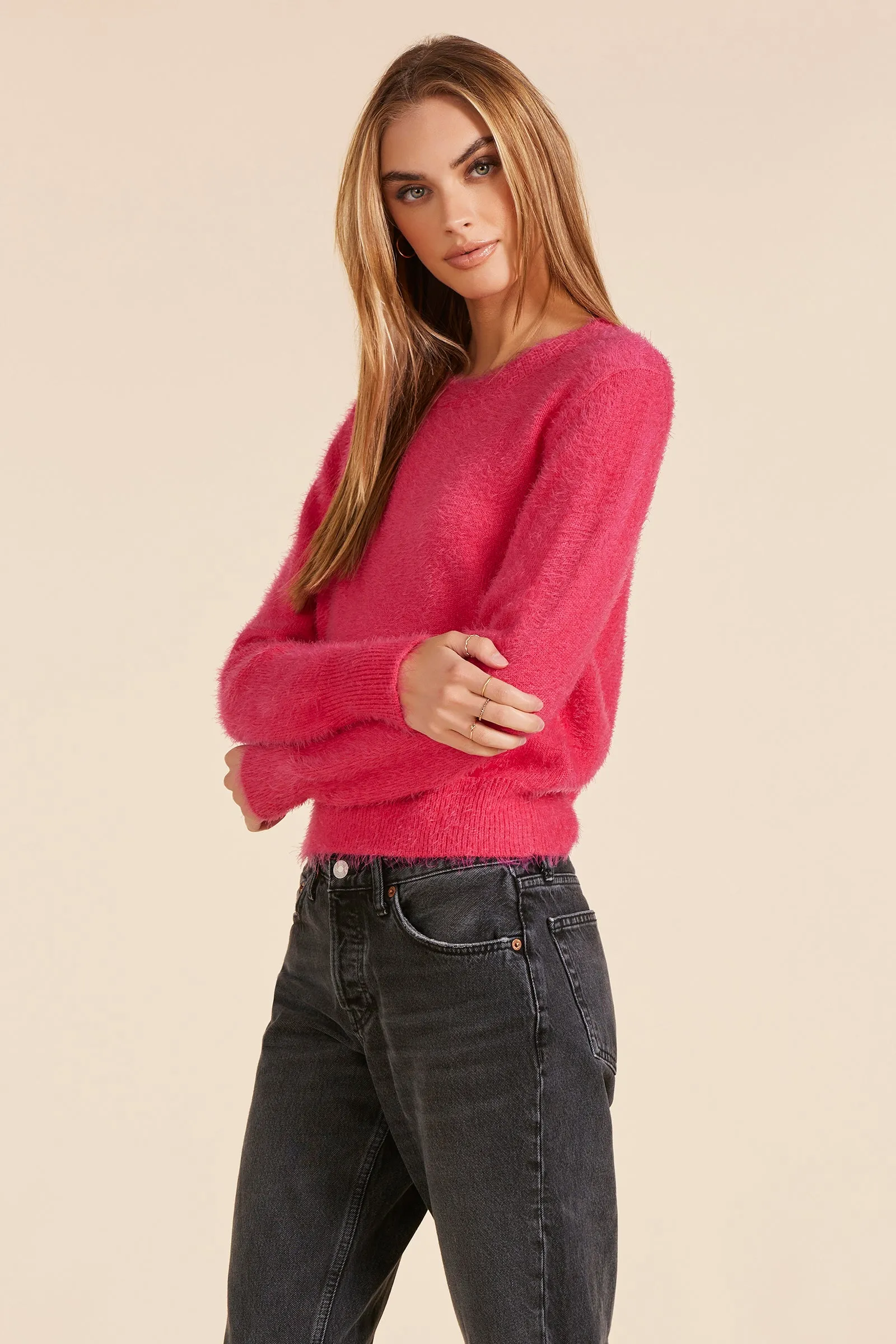 CREWNECK CROPPED SWEATER sold by bobi product image thumbnail 3