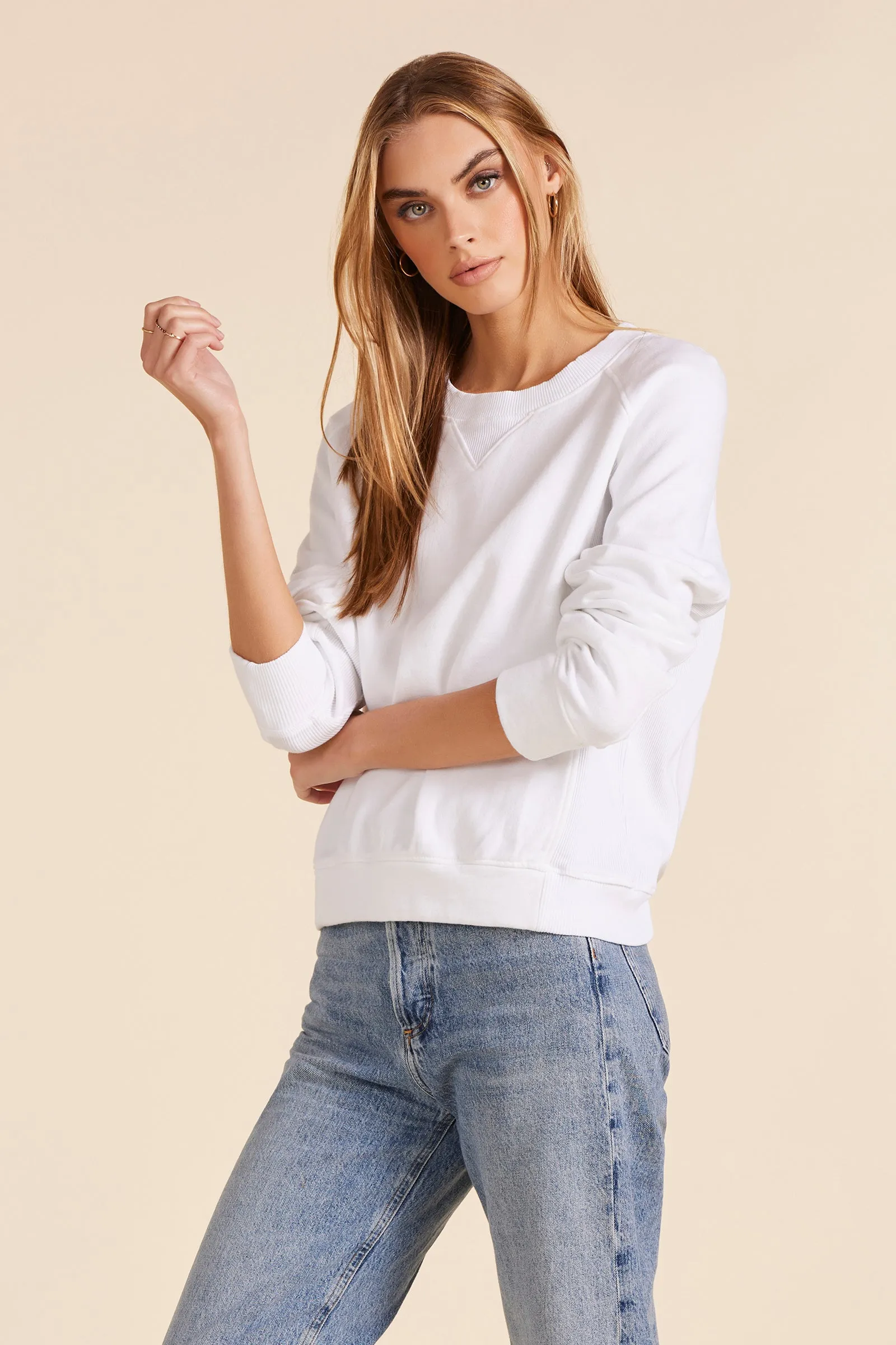 RIB MIX CREWNECK SWEATSHIRT sold by bobi product image thumbnail 3