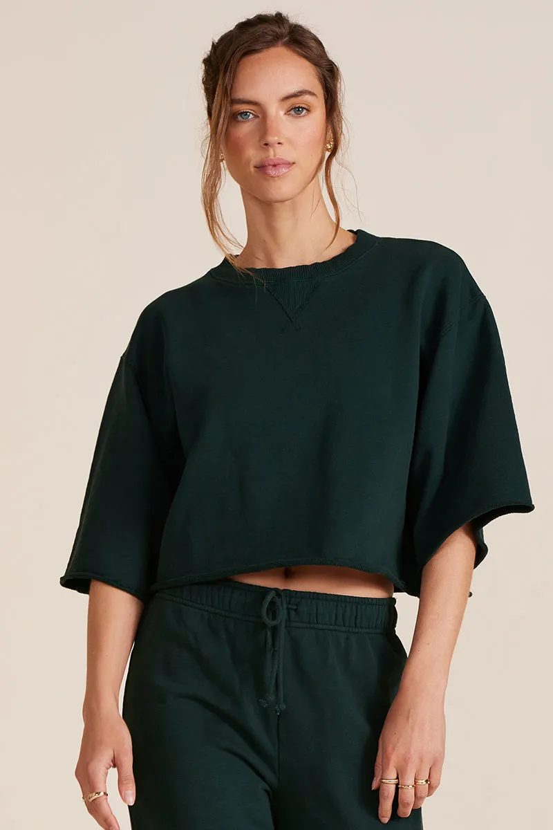 DROP SHOULDER CROP SHORT SLEEVE sold by bobi