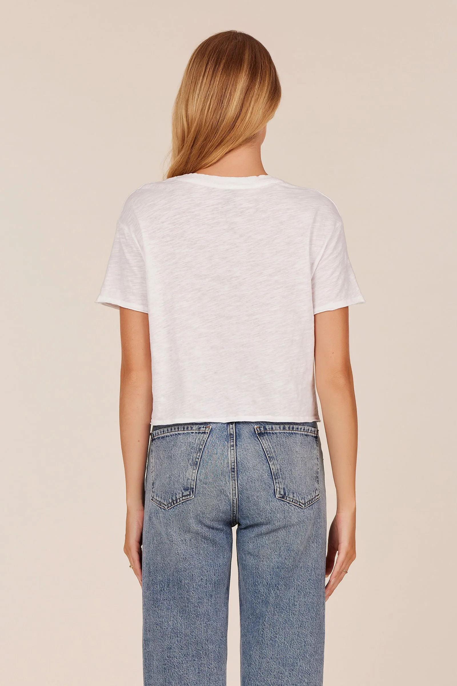 RAW EDGE CROPPED TEE sold by bobi product image thumbnail 4