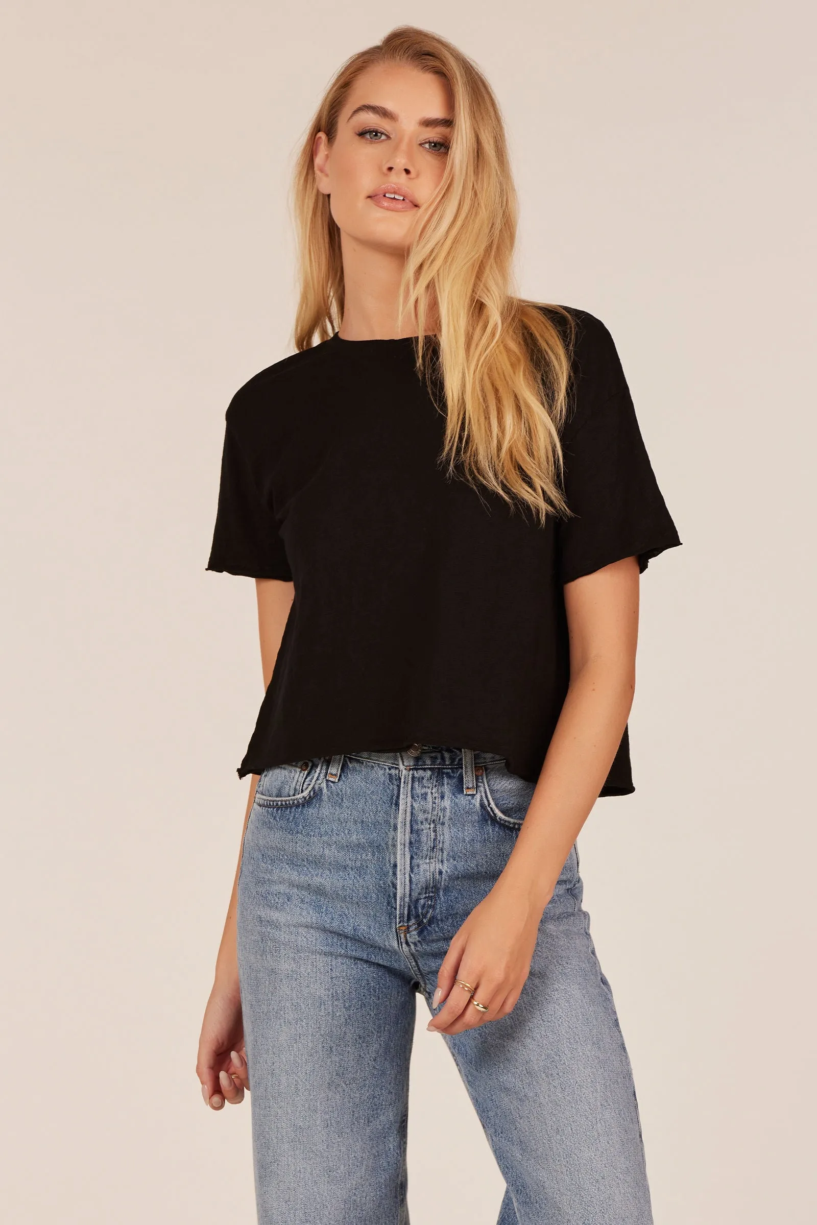 RAW EDGE CROPPED TEE sold by bobi