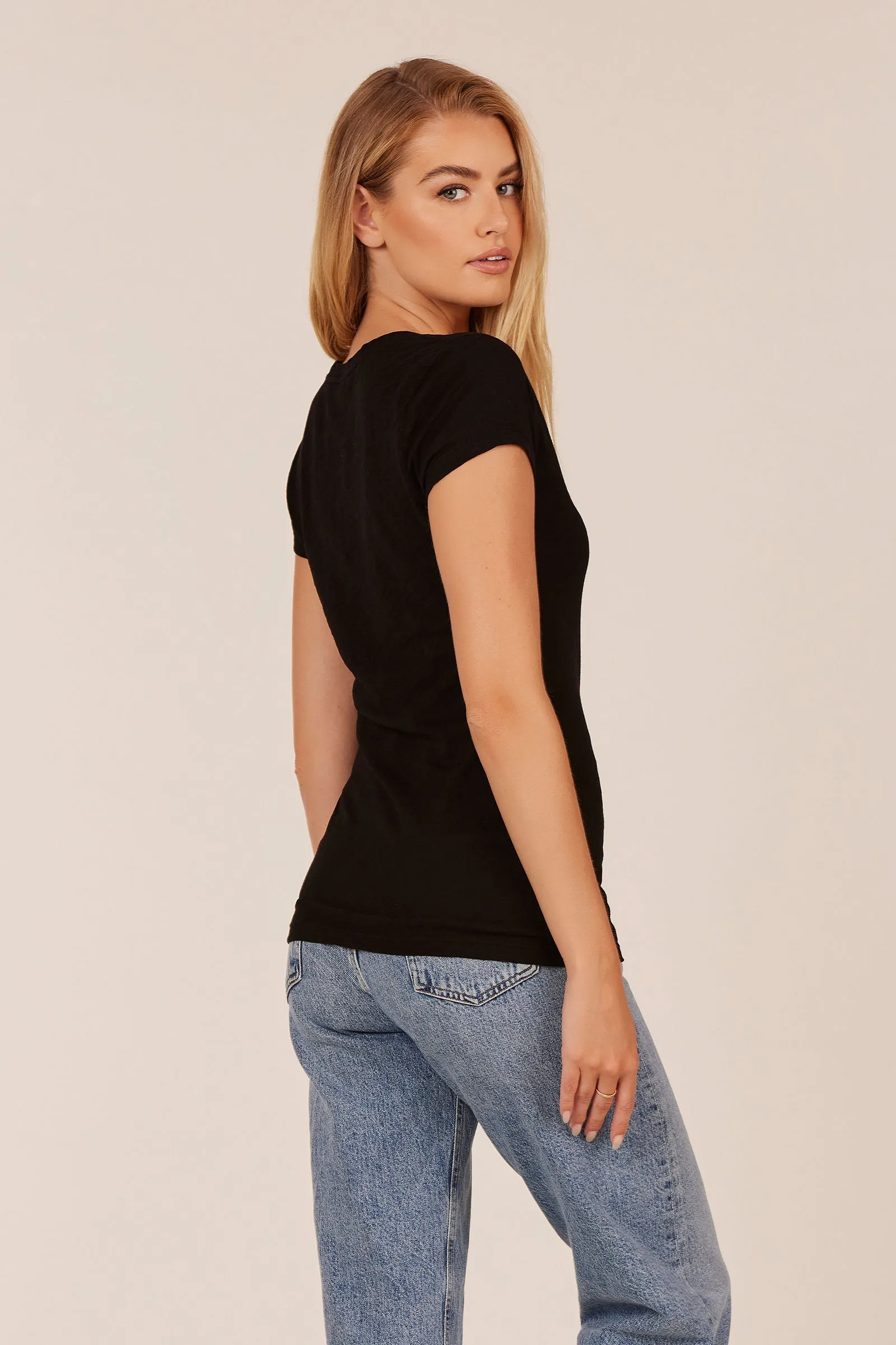 SLIM V-NECK TEE sold by bobi product image thumbnail 3