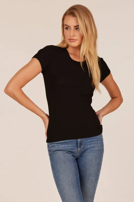 SKINNY CREW NECK TEE sold by bobi