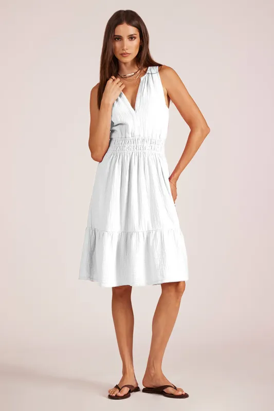 SPLIT NECK MIDI DRESS made by bobi