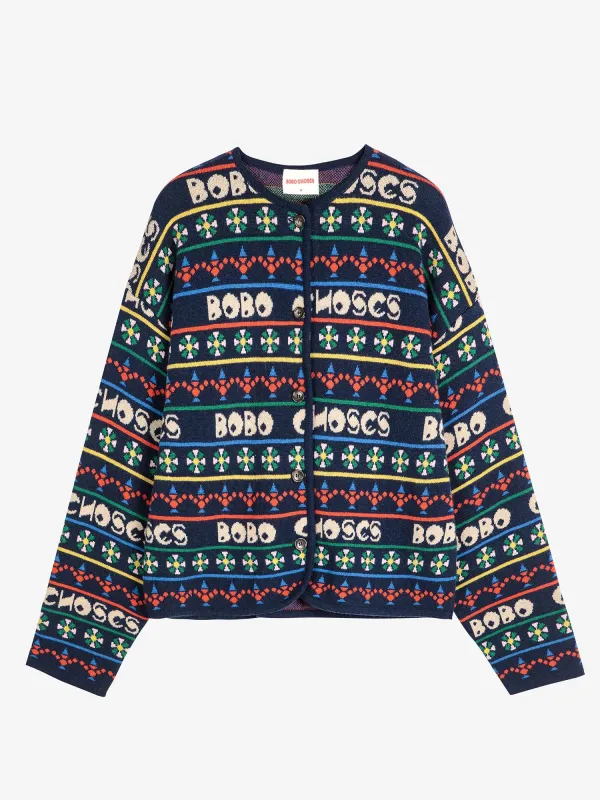 Muticolour printed cardigan sold by Bobo Choses