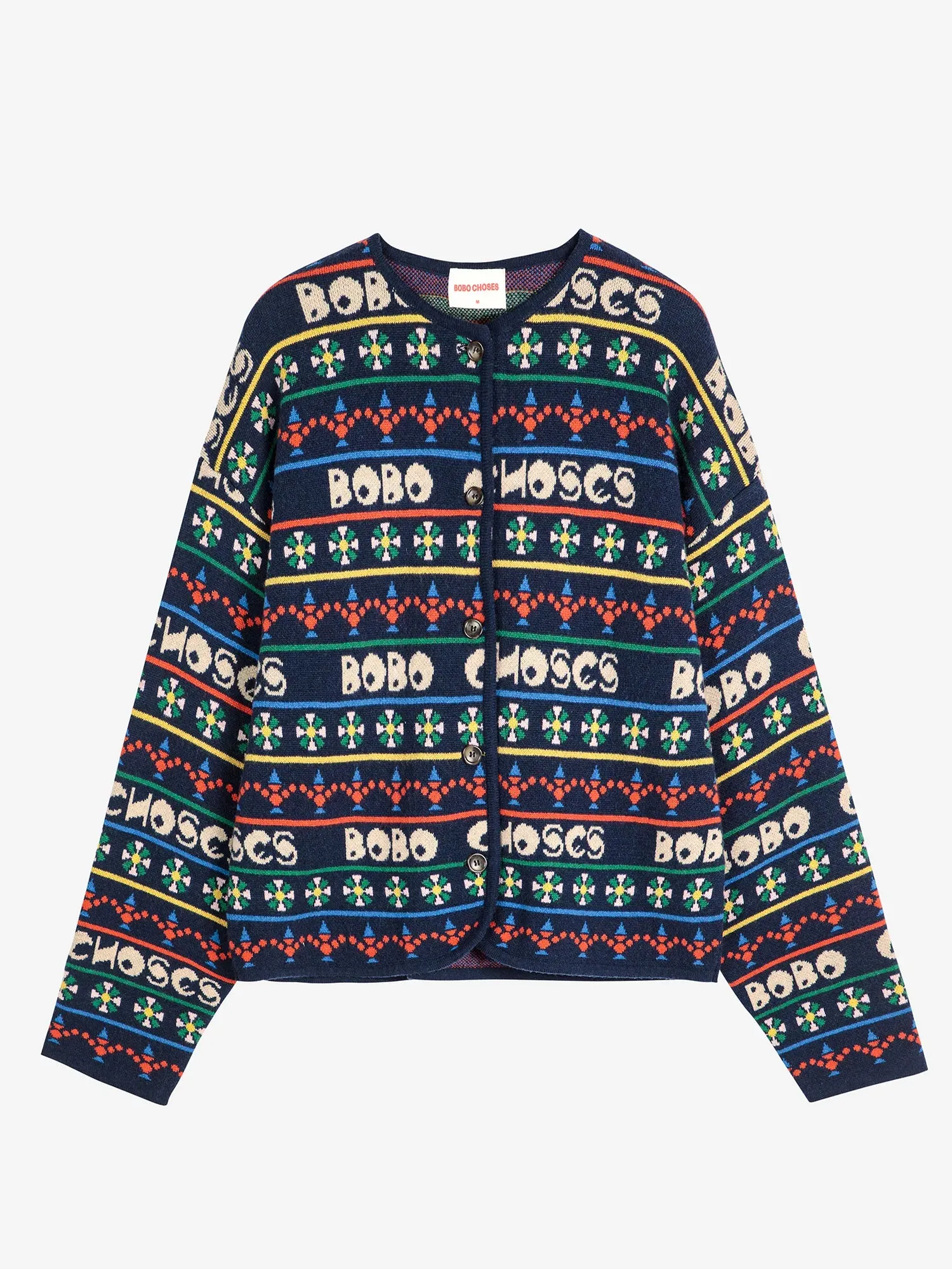 Muticolour printed cardigan sold by Bobo Choses
