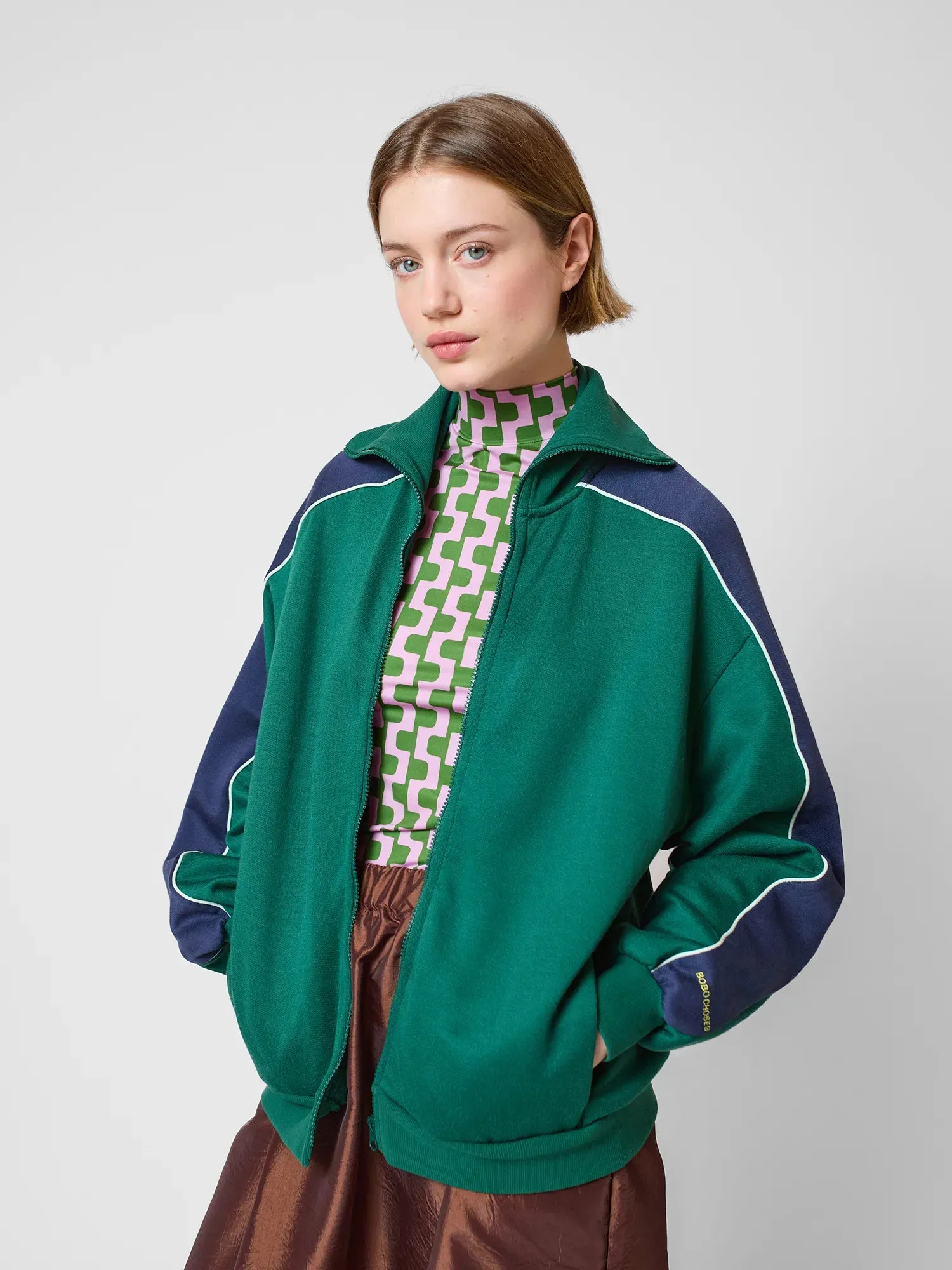 Striped zipped sweatshirt sold by Bobo Choses