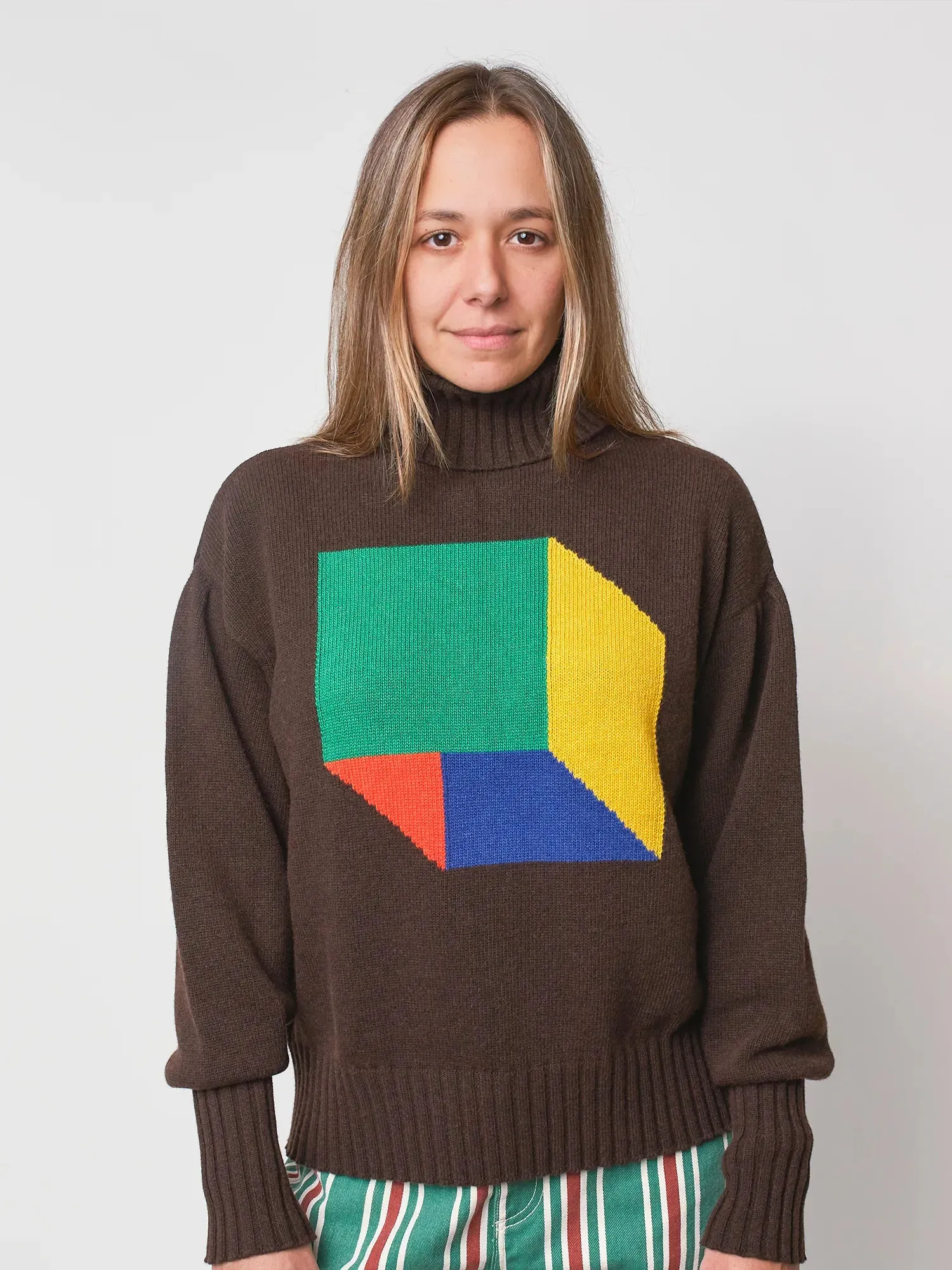 Color cube turtle neck jumper sold by Bobo Choses product image thumbnail 2
