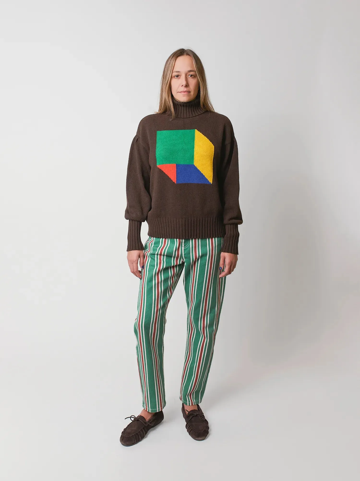 Color cube turtle neck jumper sold by Bobo Choses product image thumbnail 4
