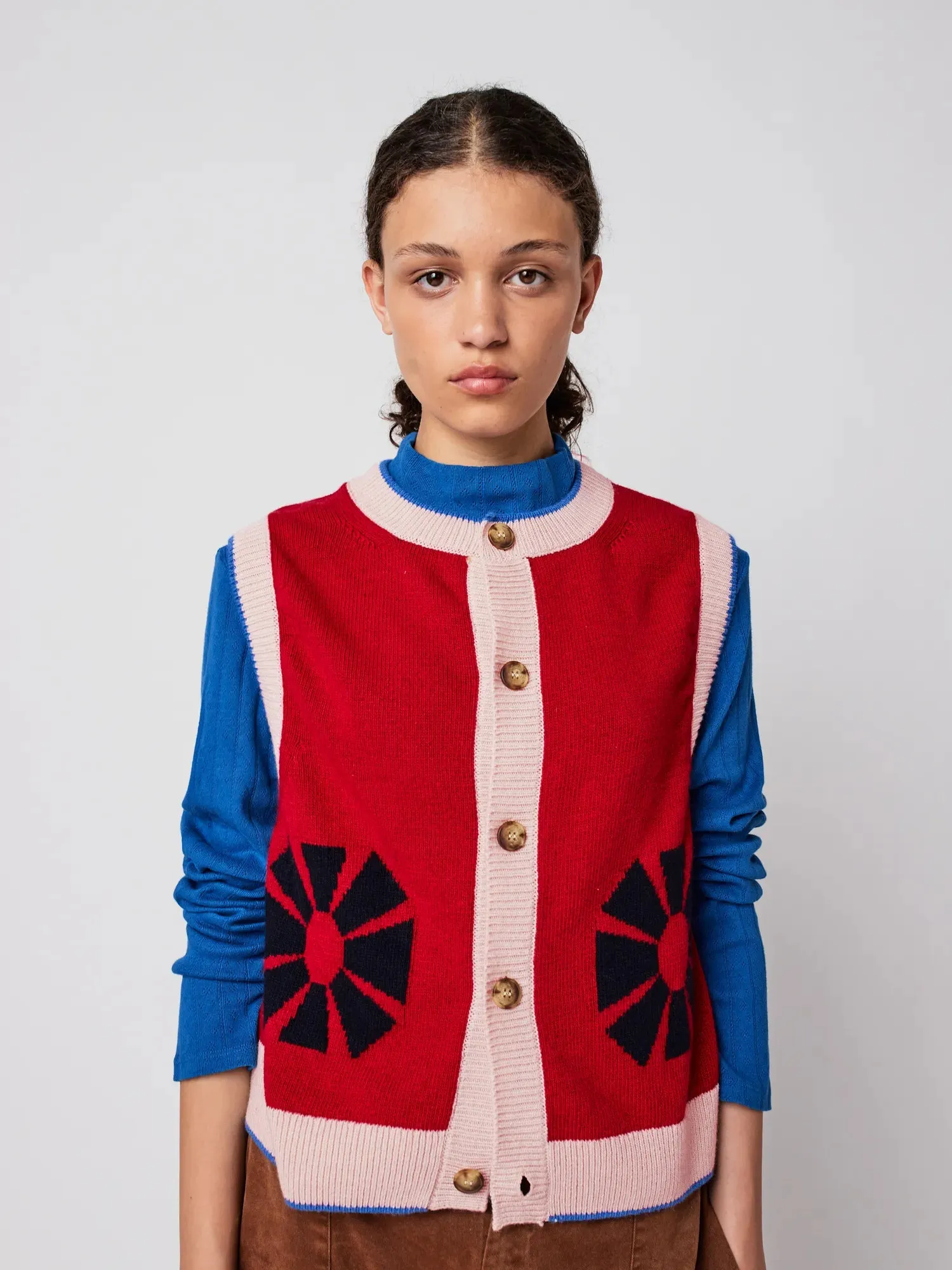 Flower knitted vest sold by Bobo Choses