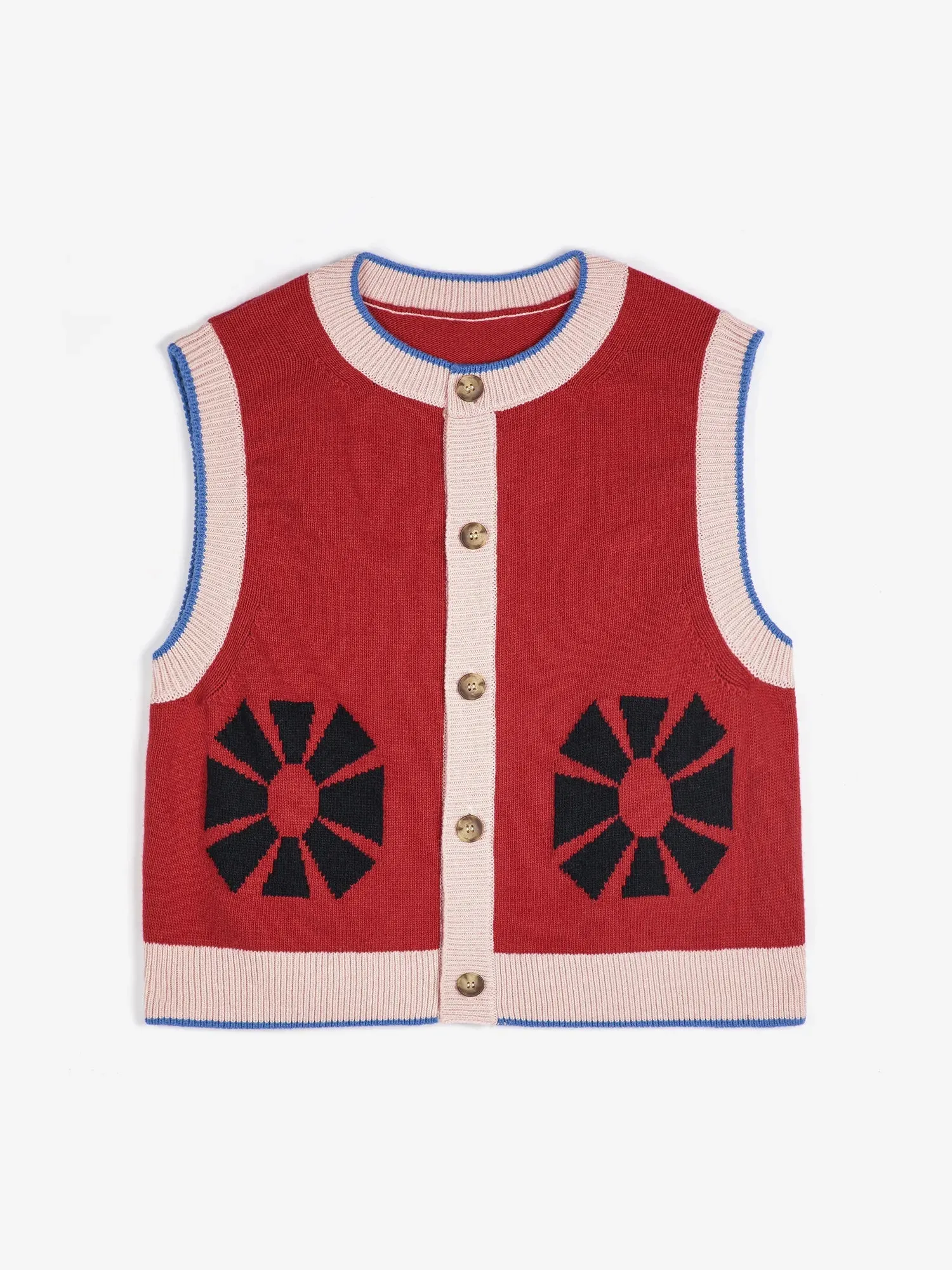 Flower knitted vest sold by Bobo Choses product image thumbnail 2