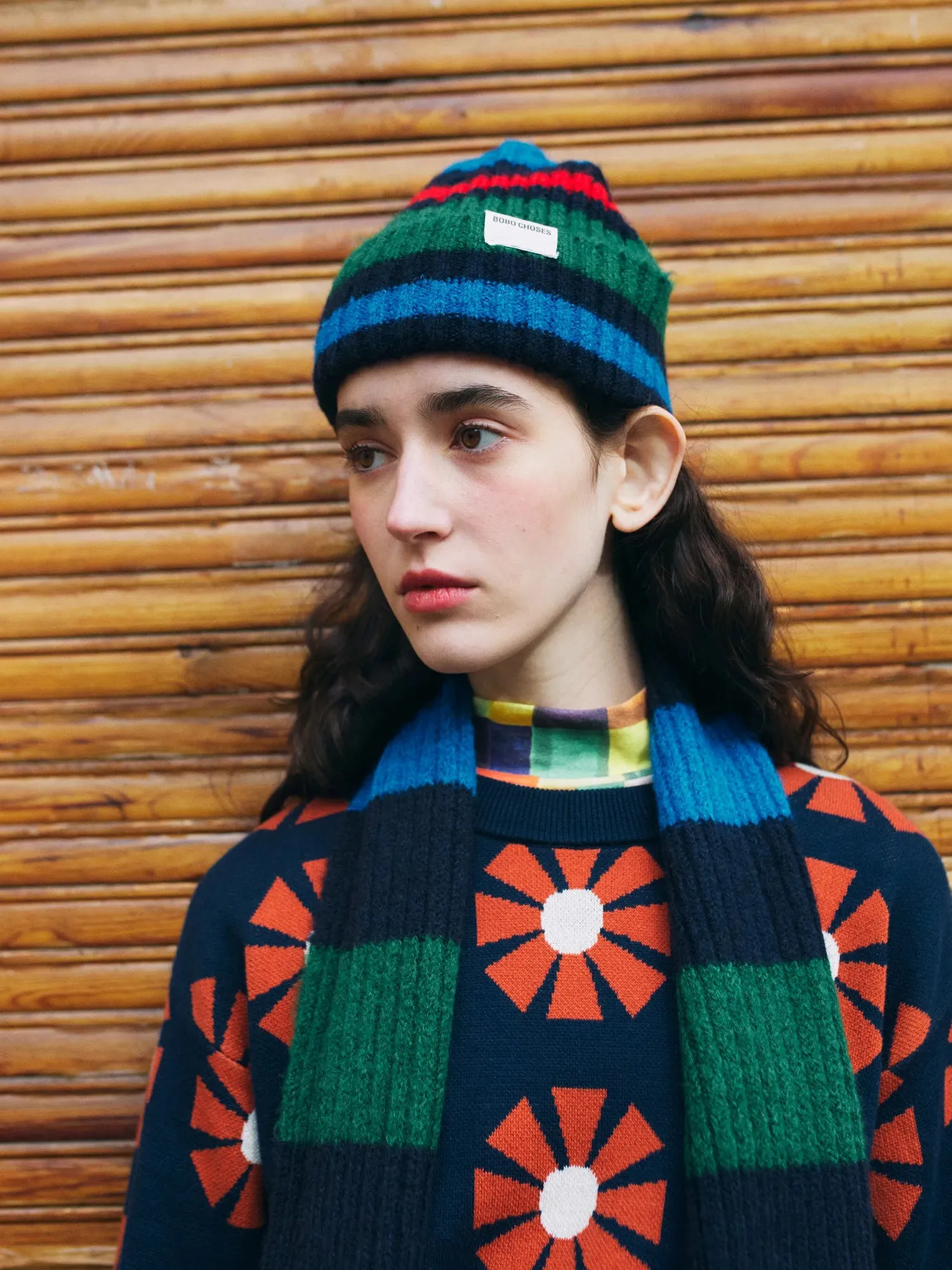 Striped knitted beanie sold by Bobo Choses product image thumbnail 2