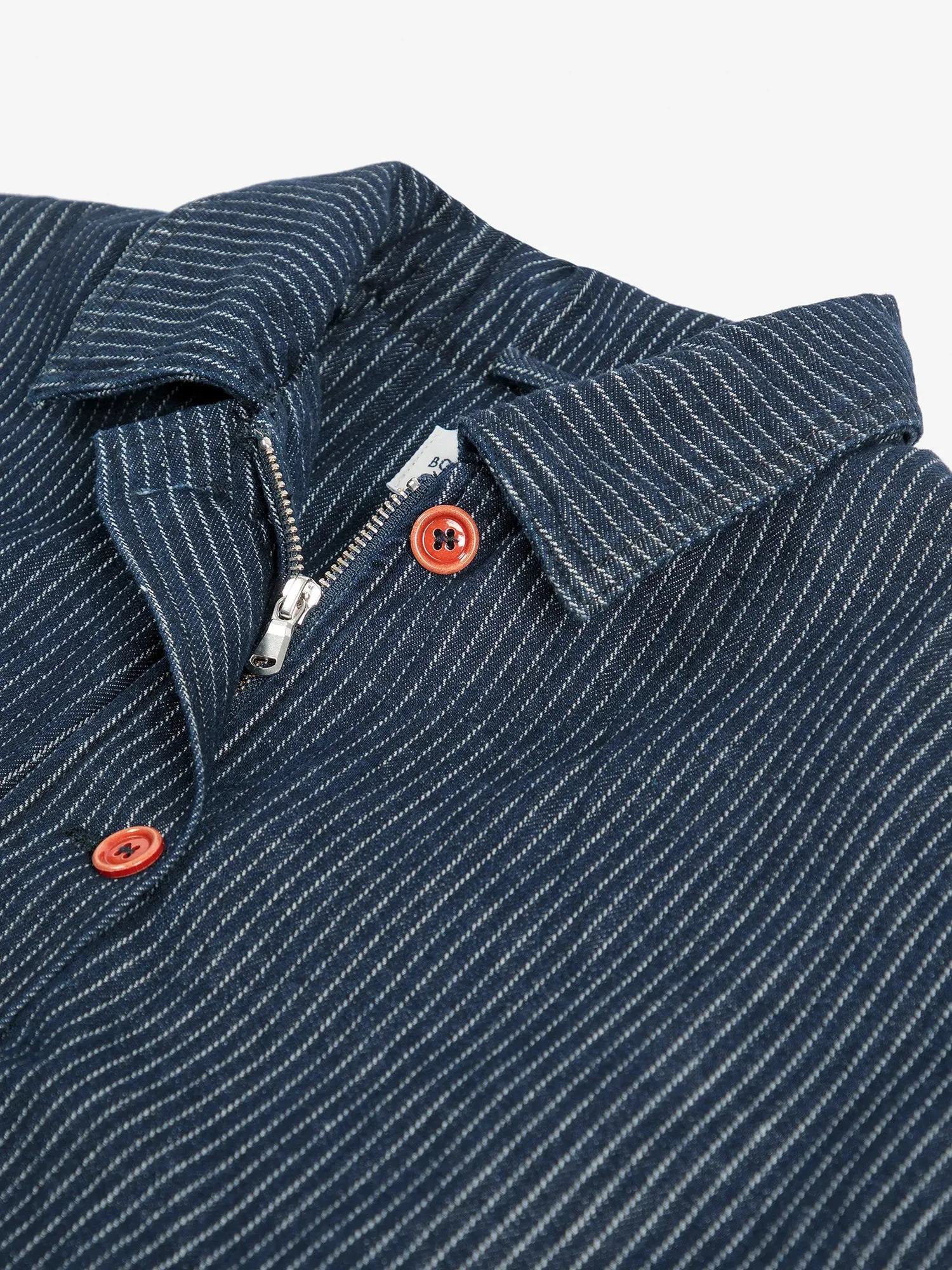 Denim stripe bomber jacket sold by Bobo Choses product image thumbnail 2